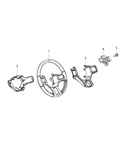 2019 Ram 1500 Classic Steering Wheel Assembly Diagram