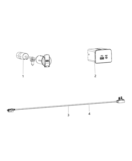2016 Ram 3500 Pickup U Connect Media & Charging Center Diagram