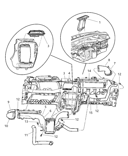 2004 Dodge Neon Distribution Box Diagram for 5264749AE