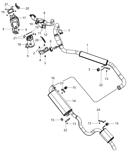 2012 Ram C/V Exhaust System Diagram 2 - Thumbnail