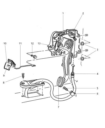 1998 Dodge Ram 3500 Regular Cab Parking Brake Lever Diagram