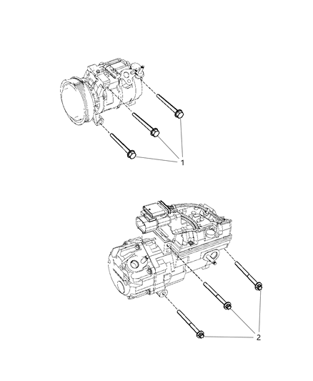 2009 Chrysler Aspen A/C Compressor Mounting Diagram 2 - Thumbnail