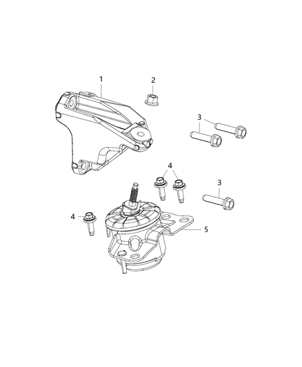 2018 Jeep Wrangler All-new Model Engine Mounting Left Side Diagram 3 - Thumbnail