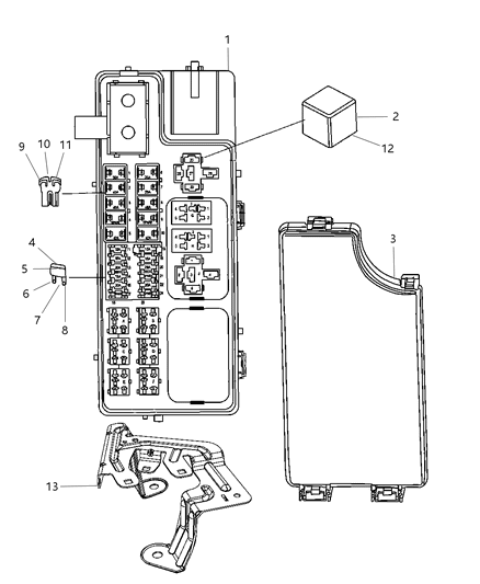 2010 Dodge Caliber Module Totally Integrated Power Diagram for R4692555AC