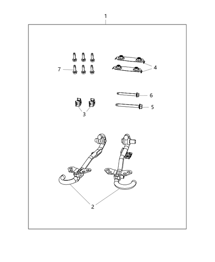 2015 Jeep Patriot Hook Kit Tow - Front Diagram for 82212577