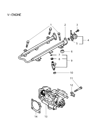 2002 Chrysler Sebring Coupe Fuel Rail Diagram 2 - Thumbnail