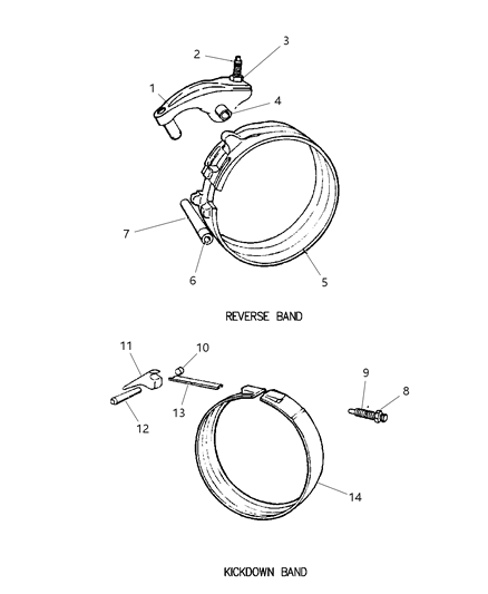 2001 Jeep Wrangler Bands Diagram 2 - Thumbnail