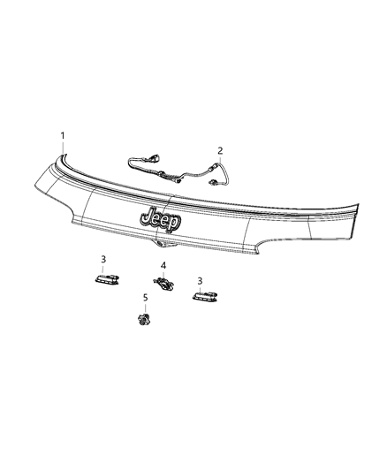2021 Jeep Compass Lamps - Rear Diagram 4 - Thumbnail
