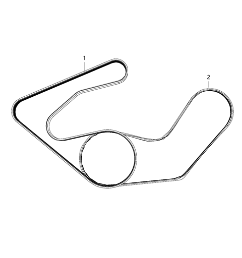 2020 Jeep Wrangler Belts, Serpentine & V-Belts Diagram 5 - Thumbnail