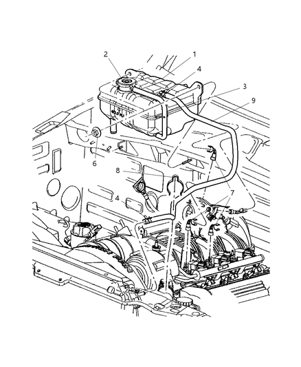 2002 Jeep Liberty Coolant Tank Diagram 2 - Thumbnail