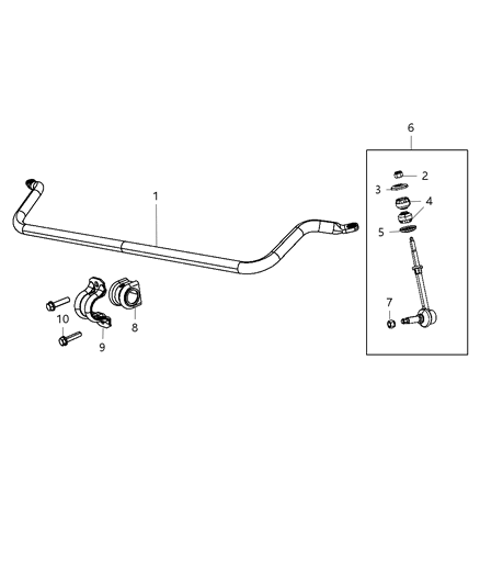 2012 Ram 2500 Front Stabilizer Bar Diagram 2 - Thumbnail