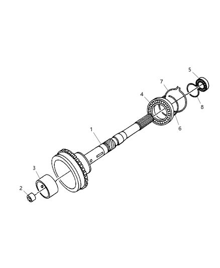 2000 Dodge Ram 2500 Regular Cab Output Shaft Diagram 1 - Thumbnail