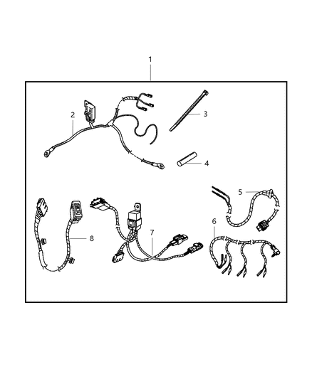 2007 Jeep Commander Wiring Kit Off Road Diagram for 82210019AB
