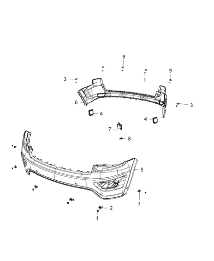 2019 Jeep Grand Cherokee Module Parking Assist Diagram for 68411136AB