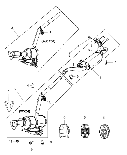 2014 Ram C/V Exhaust System Diagram 1 - Thumbnail