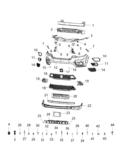 2021 Jeep Cherokee Push Pin M6.3X23.00 Wheelhouse Carpet Attach-5 Per Side Diagram for 6505403AA
