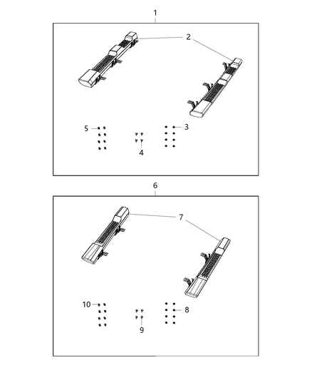 2018 Jeep Wrangler JK (Previous-generation) Board Kit, Running Diagram