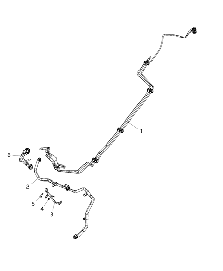 2021 Jeep Cherokee Fuel Lines/Tubes And Related Parts Diagram 1 - Thumbnail