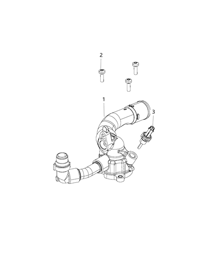 2018 Jeep Wrangler All-new Model Thermostat & Related Parts Diagram 1 - Thumbnail