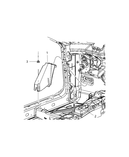 2008 Dodge Challenger Footrest Diagram