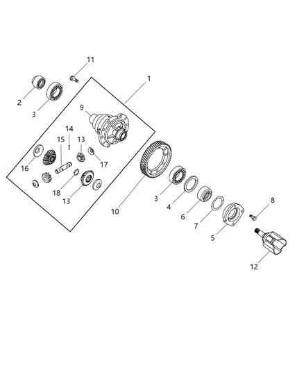 2015 Jeep Renegade Differential of Manual Transmission Diagram 1 - Thumbnail