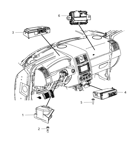 Control Module Diagram for 68222278AA