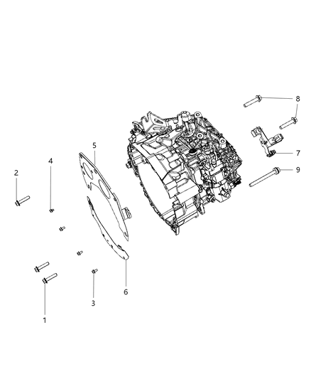 2012 Dodge Dart Bracket Oxygen Sensor Diagram for 68140071AA