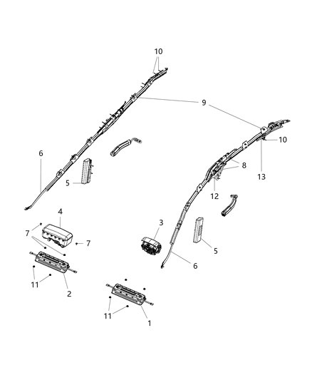 2017 Chrysler 200 Air Bag Driver, Driver Side Diagram for 1VH87DX9AG