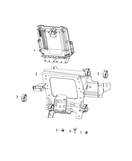 2020 Jeep Compass Modules, Engine Compartment Diagram 1 - Thumbnail