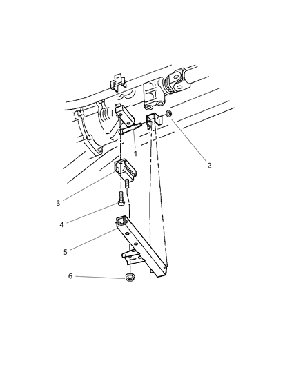 1999 Dodge Viper Engine Mounting, Rear Diagram