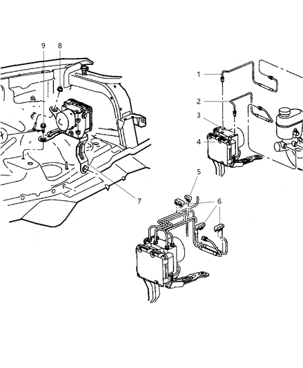 1999 Jeep Grand Cherokee Modulator Valve Diagram for 5011259AA