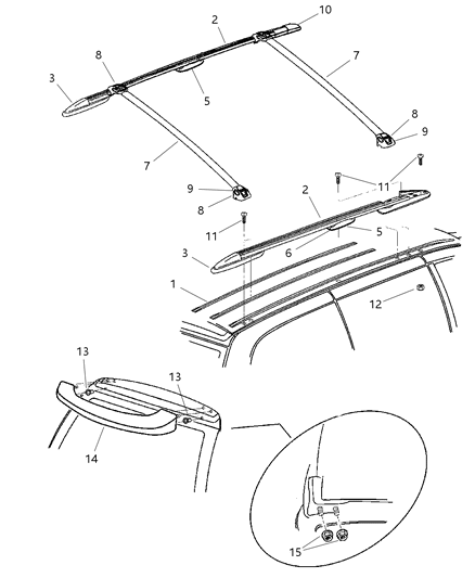 1999 Dodge Caravan Luggage Rack Diagram 2 - Thumbnail