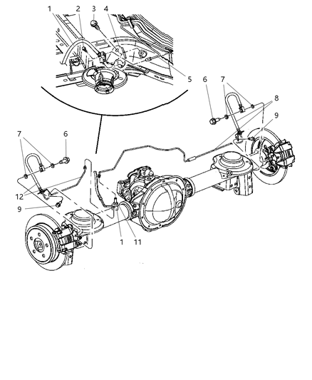 2006 Jeep Liberty Hose Brake Diagram for 52129261AB