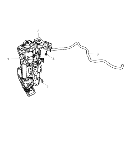 2009 Chrysler Aspen Coolant Recovery Bottle Diagram 1 - Thumbnail