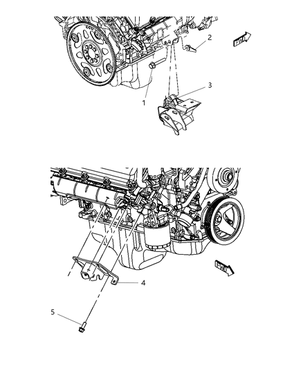 2009 Dodge Durango Engine Mounting Right Side Diagram 8 - Thumbnail