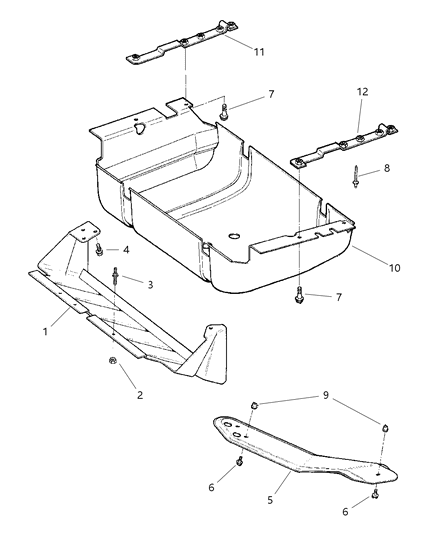 1999 Jeep Cherokee Skid Plate, Front Diagram for 82202851