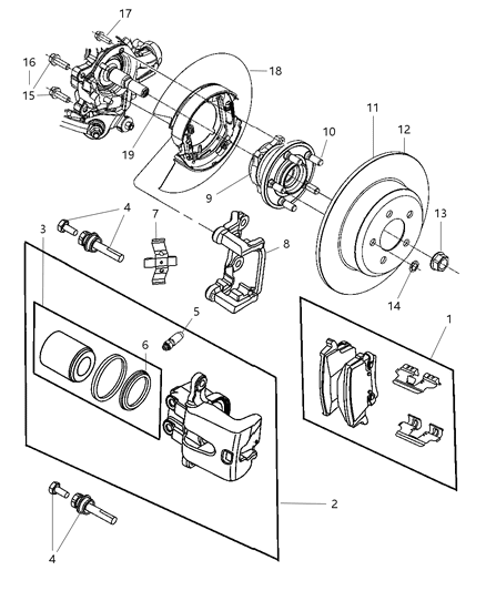 2005 Chrysler 300 Rotor Brake Diagram for 4779209AB