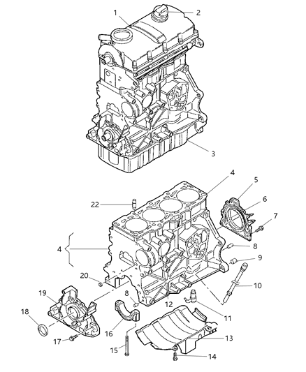 2007 Dodge Caliber Cylinder Block And Components Diagram 2 - Thumbnail