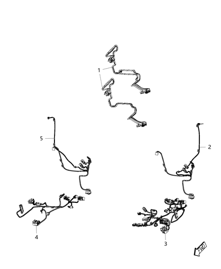2015 Ram 3500 Pickup Wiring - Front Seats Diagram