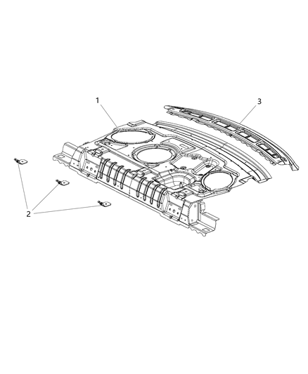 2016 Chrysler 200 Rear Shelf Panel of Body - Sheet Metal Except Doors Diagram