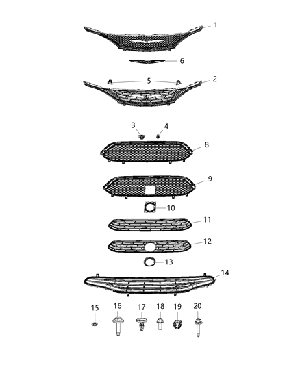 2018 Chrysler Pacifica Bracket Diagram for 68261568AB