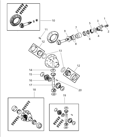 1998 Dodge Ram 3500 Regular Cab Differential - Front Axle Diagram