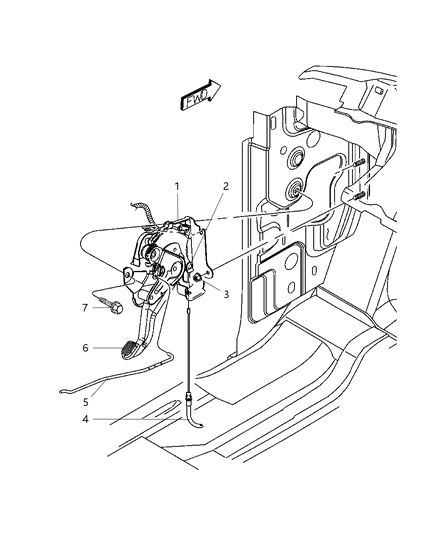 2000 Dodge Dakota Parking Brake Lever Diagram