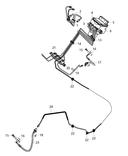2019 Ram 1500 Modulator Valve Diagram for 68415317AA