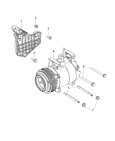 2017 Ram 1500 A/C Compressor Mounting Diagram 1 - Thumbnail