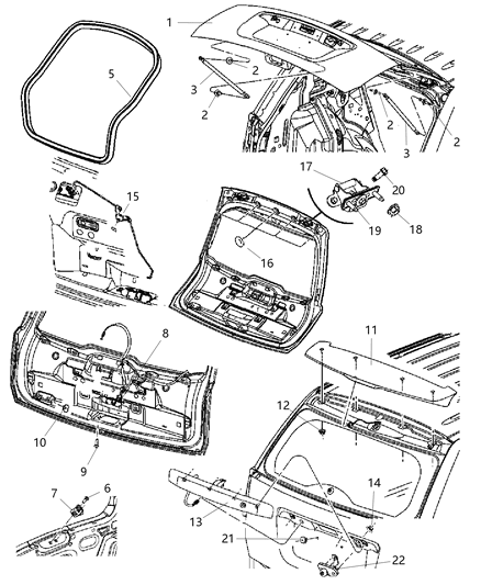 2007 Jeep Compass Link, Rear Diagram for 5115783AB