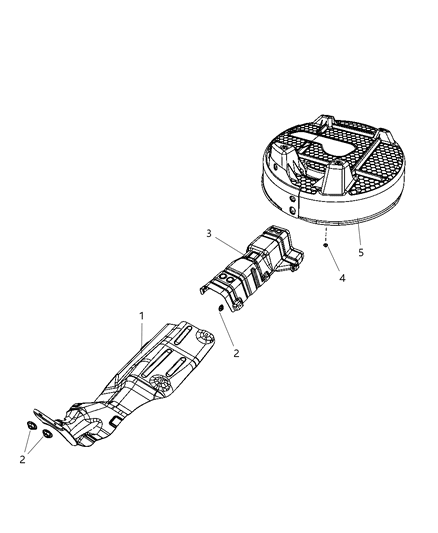 2011 Dodge Journey Exhaust System Heat Shield Diagram