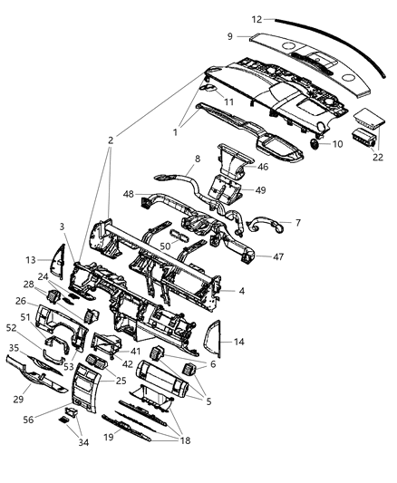 2006 Dodge Durango Instrument Panel Diagram