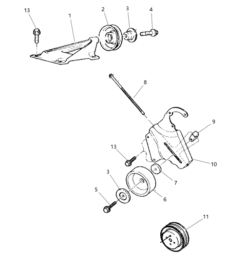 1998 Jeep Cherokee Drive Pulleys Diagram 3 - Thumbnail