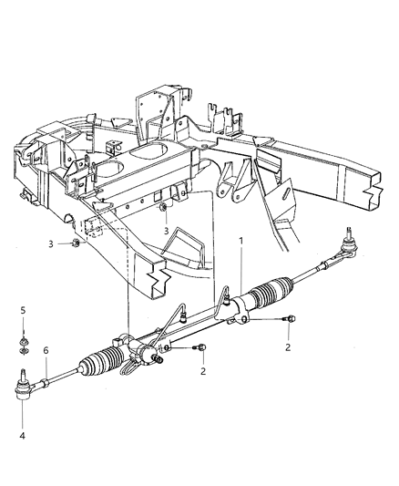 2001 Chrysler Prowler Steering Gear Diagram for 4786597AB